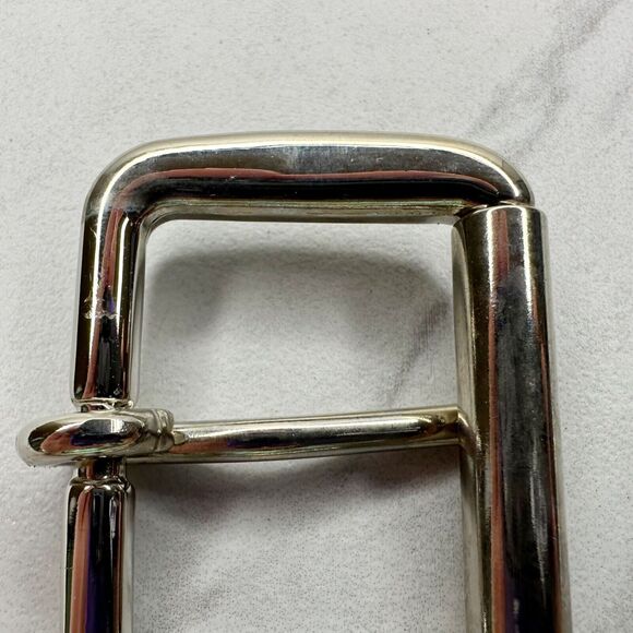 Silver Tone Simple Basic Roller Belt Buckle - Picture 6 of 7